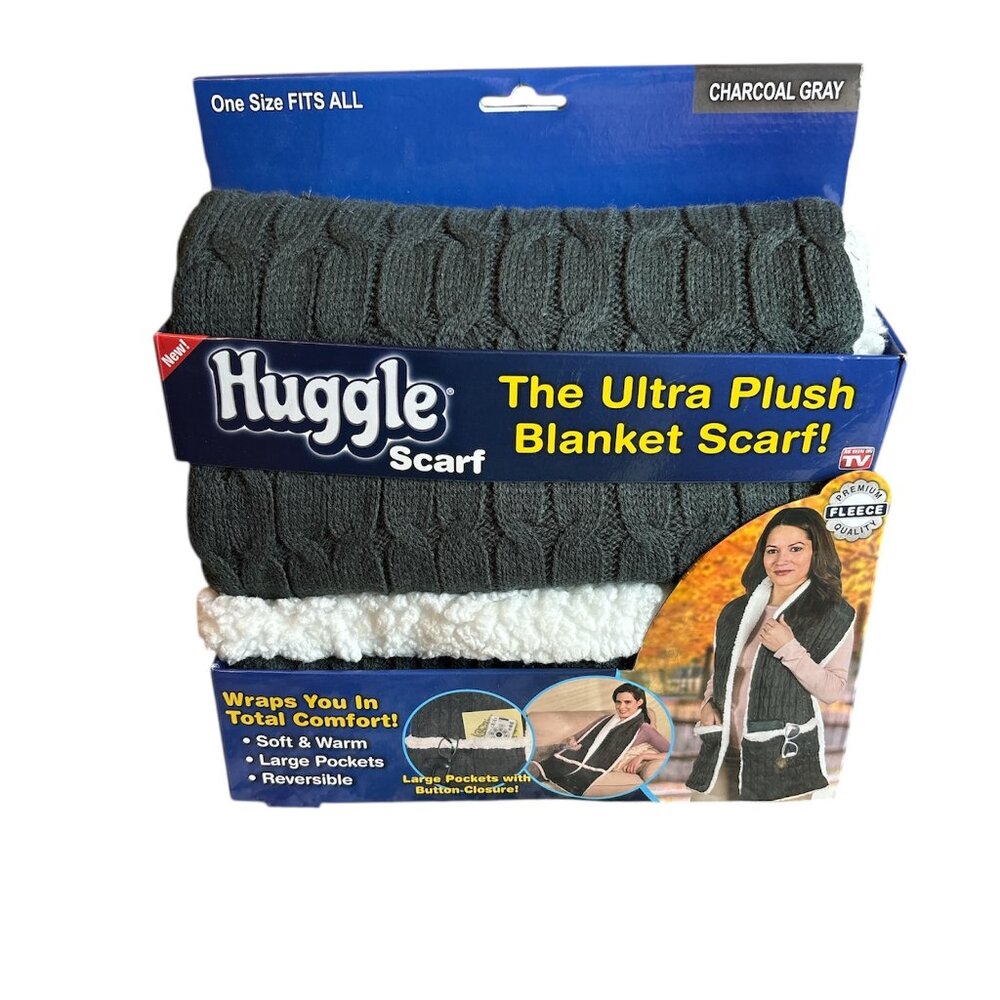 New In Box Huggle Charcoal Gray Unisex As Seen On TV